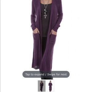 Sculls western long ribbed cardigan